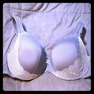 42C gray lace dot lane bryant bra